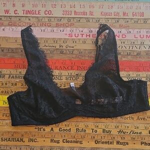 VS Lace Black Bralette 36B